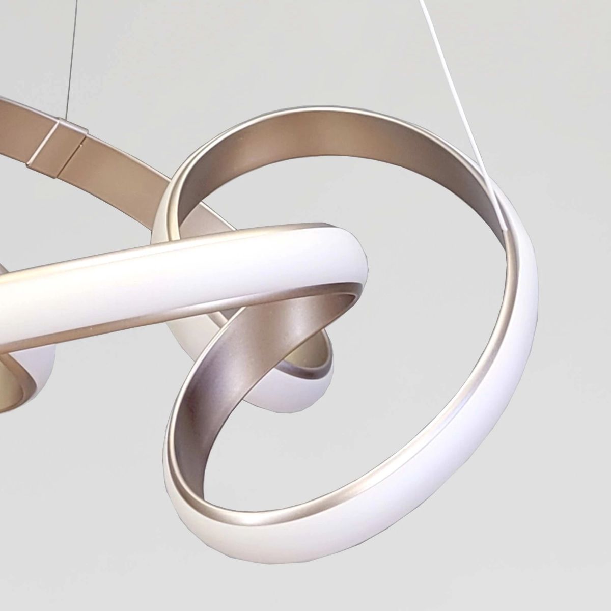 Підвісна LED люстра до 20м² діаметр 50 см. 151W Rose Gold Satin (B5CF)