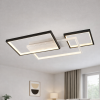 Стельова Led люстра до 18м² прямокутної форми 65 см чорно біла Minimalist Rectangular LED Panel
