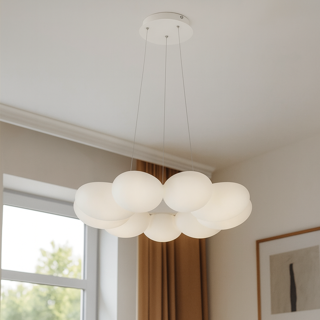 Підвісна Led люстра 104 Wt білі кулі до 20м² (797MD6010 (660)