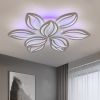 Сучасна LED люстра до 30 м² з пультом керування на 9 пелюсток для площі до 30м² Luminous Petals