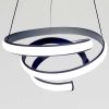 Підвісна Led люстра чорна спіраль до 20м² "Spiral Infinity" у чорному корпусі (B9BK)