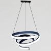 Підвісна Led люстра чорна спіраль до 20м² "Spiral Infinity" у чорному корпусі (B9BK)