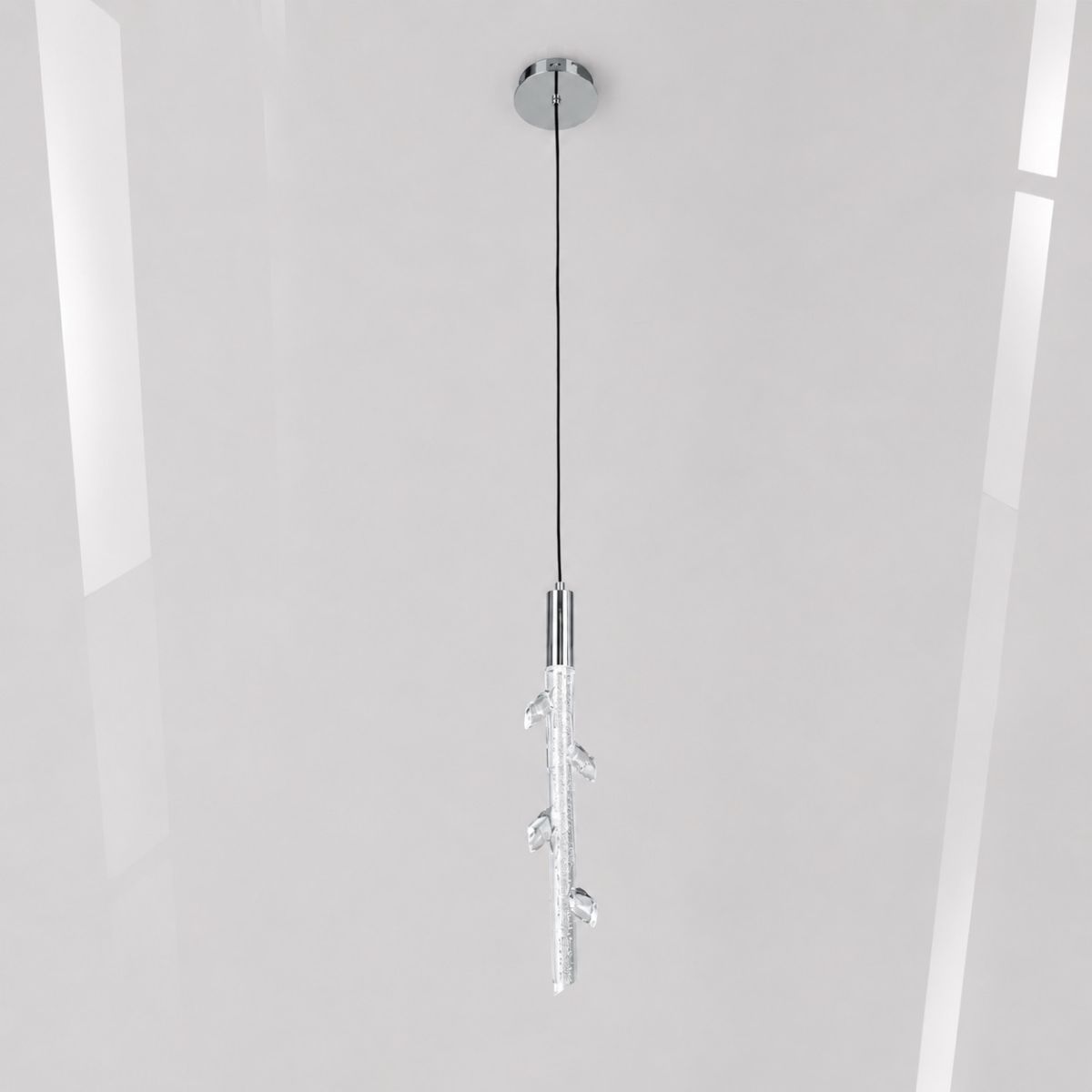 Кришталевий LED-підвіс срібло-хром, 6 Вт (7265-1HR)