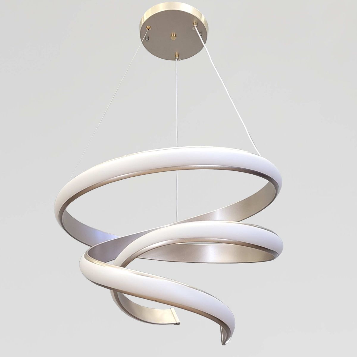 Елегантна підвісна LED люстра до 20м² у кольорі рожеве золото169W "Satin Rose Infinity" (B9CF)