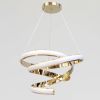 Розкішна підвісна LED люстра до 20м² у золотому корпусі Golden Infinity 169W (B9G)