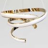 Розкішна підвісна LED люстра до 20м² у золотому корпусі Golden Infinity 169W (B9G)