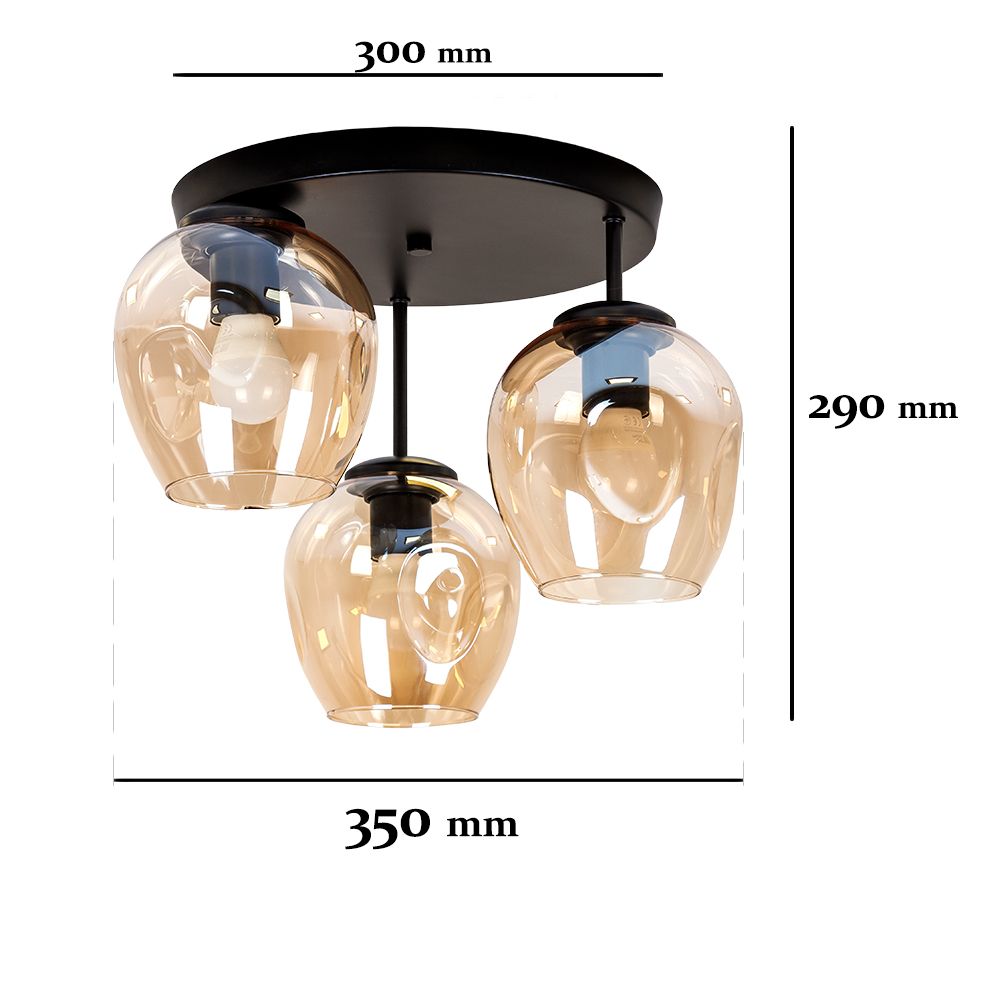 Люстра 756HPR0231F-3 BK+BR (300)