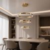 Підвісна  Led люстра 3 кільця бронзового кольору (BX5001-80+60+40)