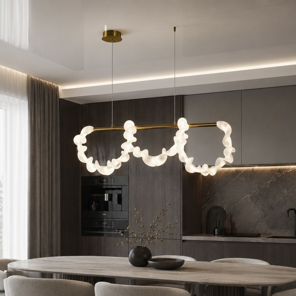 Підвісна Led люстра довжина 120 см, колір Бронза Sinfonia di Luce (7813177 (1200) AB)