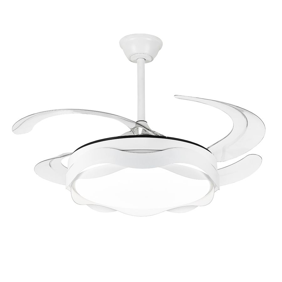 Світлодіодна LED люстра з вентилятором 80W (40W+40W), пультом керування (7943069/48 WH)