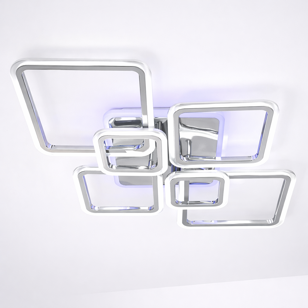 Led-люстра 25-30 м² з пультом на 6 ромбів 159 Вт (SL-5331/2+2+2 CR+RGB)