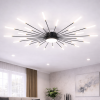 Світлодіодна Led люстра до 15м² на 31 джерело світла чорна 132 см Black Супутник 6472/30