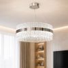 Сучасна підвісна люстра з кришталевими елементами та LED-підсвіткою 66W до 18 м² (828/500CH)