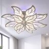 Світлодіодна Led люстра на площу до 30 м² колір хром з пультом потужність 180W (8028/8+4 HR)