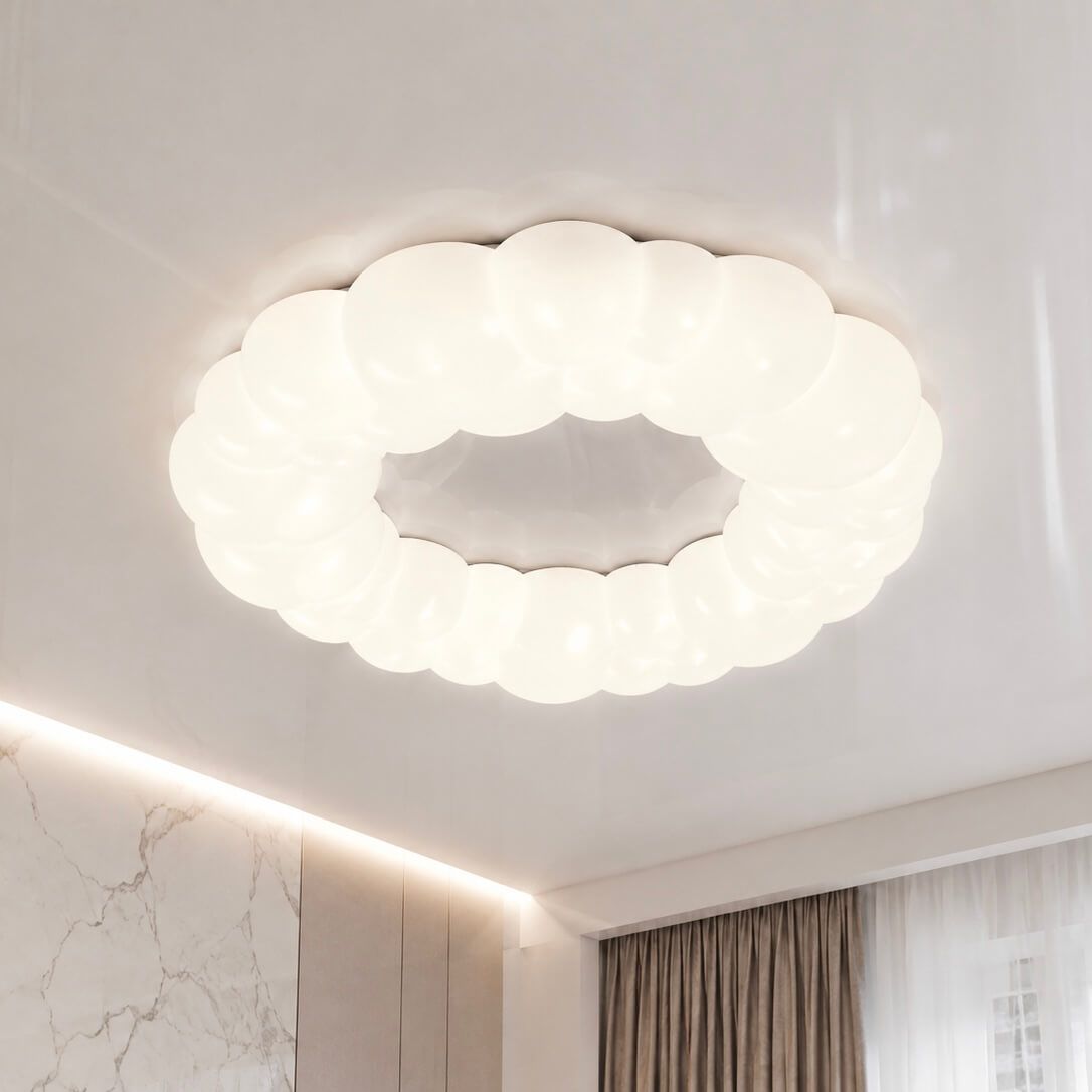 Біла кругла LED люстра 72W для кімнати до 18 м² ASTER