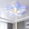 Світлодіодна LED-люстра Лотос 80W з RGB-підсвічуванням та пультом (1191/5WH LED 3color)
