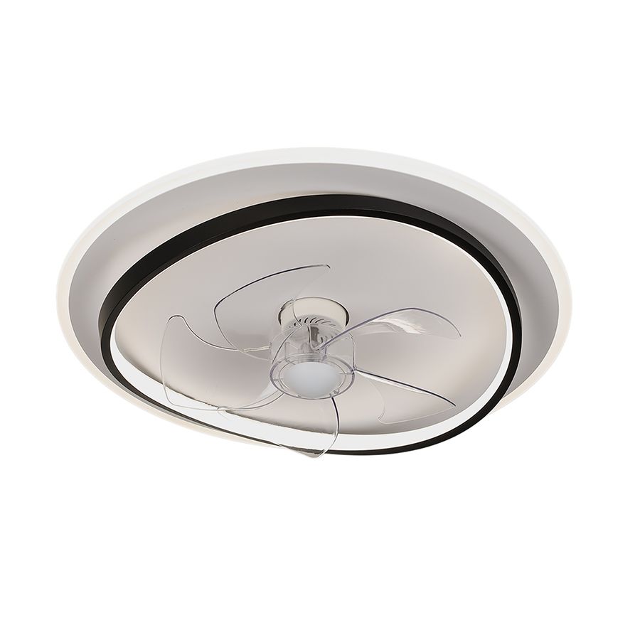 Світлодіодна Led люстра з пультом до 15м² (7875088B BK+WH)