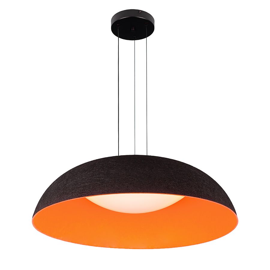 Світлодіодна LED люстра-підвіс 46W 781PL3953 (600) BK+ORANGE (Фетр + Пластик)