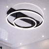 Світлодіодна Led люстра до 16м² чорний корпус з пультом (Orbital Black Dimmer 2537BK dimmer)