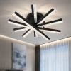 Стильна світлодіодна люстра Led до 18м² чорні лінії 70 Wt (MX3068/5BK)