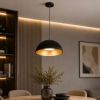 Світлодіодна LED люстра-підвіс 24W 781PL3956 (300) BK+GD