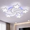 Світлодіодна LED люстра до 18м² "Зірки" 85W з пультом, димером та RGB підсвічуванням (8163/5WH LED)