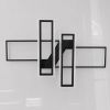 Світлодіодна Led люстра 144Wt до 25м² прямокутна форма чорна (Geometric Quad Black 1185/2+2 Bk)