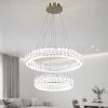 Кришталева Led люстра 2 кільця на 117 Wt кімнату до 20м² (24262/600+400GD)