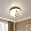 Світлодіодна стельова Led люстра до 18м² у формі золотого місяця Cosmo (A21-500 GD, 100W)
