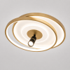 Дизайнерська LED люстра до 16м² з пультом золото білий Orbital Aura Gold & White