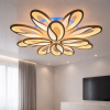 Світлодіодна Led люстра 25-30 м² для великої кімнати 190 Вт White Coffee Beans (8090/8+4WH 3color)