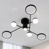 Чорна Led люстра 1118W з пультом керування до 18м² (SY-16066/4+3 BK)