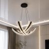 Чорна підвісна LED-люстра 63 см до 20м² (7873083 BK)