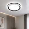 Чорно-біла кругла LED люстра 60W для кімнати до 16 м² (7871089 BK)