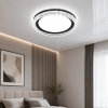Чорно-біла кругла LED люстра 60W для кімнати до 16 м² (7871089 BK)