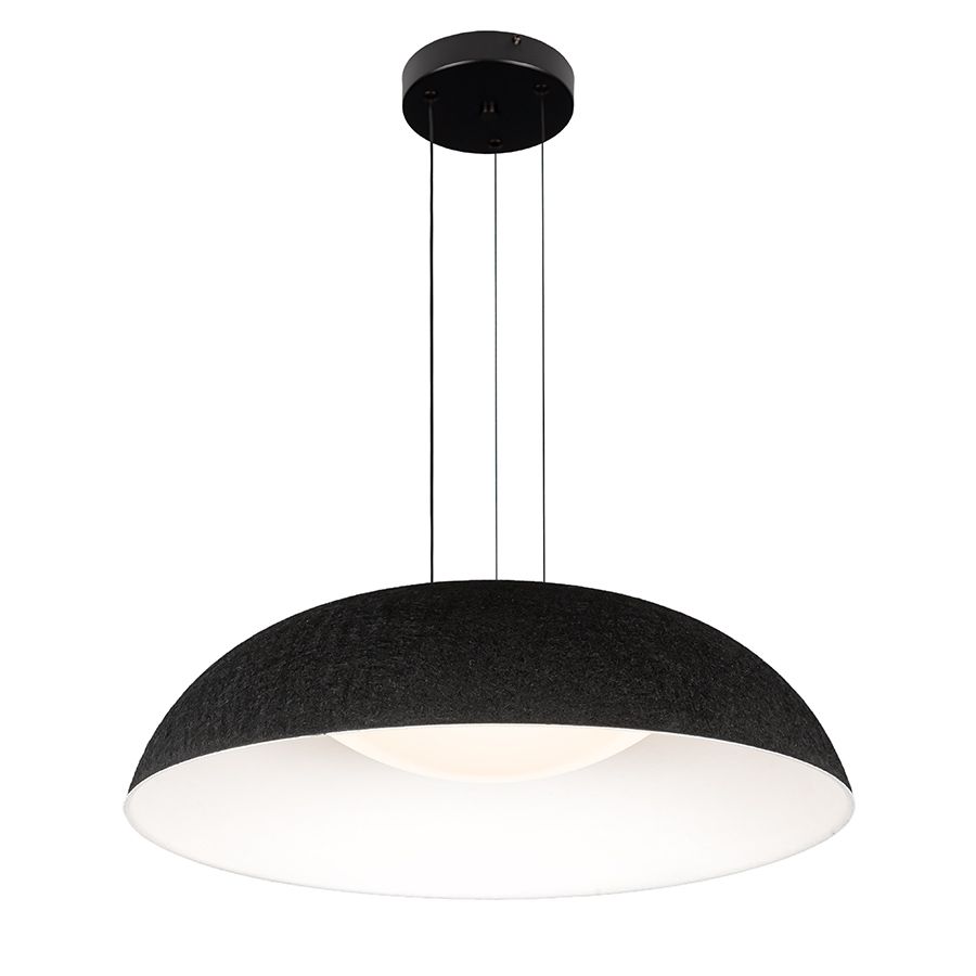Світлодіодна LED люстра-підвіс 46W 781PL3953 (600) BK+WH (Фетр + Пластик)