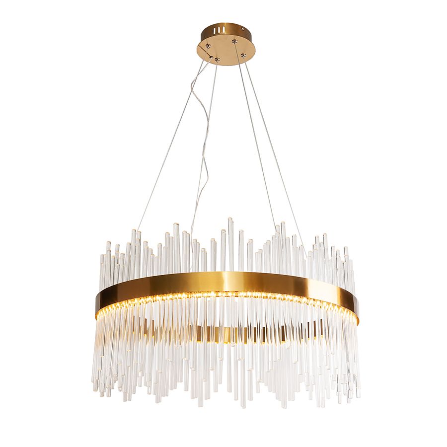 Кришталева Led люстра 60 см у кольорі бронза (7841031)