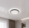Кругла стельова LED-люстра з пультом (SY-16079/500 BK+WH, 96 Вт, Чорний/Білий)