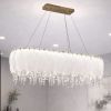 Світлодіодна кришталева Led люстра видовжена 80 см Royal Blossom Oval до 25м²