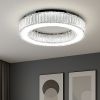 Кришталева стельова LED люстра до 18м² кругле срібло  50 см   Crystal Halo Chrome  (510578/50CH)