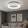 Кришталева стельова LED люстра до 18м² кругле срібло  50 см   Crystal Halo Chrome  (510578/50CH)