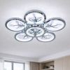 Срібна Led люстра з пультом до 18 м² 105 Вт (8135/5+1HR LED 3color)