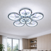 Срібна Led люстра з пультом до 18 м² 105 Вт (8135/5+1HR LED 3color)