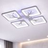 Світлодіодна LED люстра  до 15 м² з пультом керування 85W (S8157/4WH LED 3color)