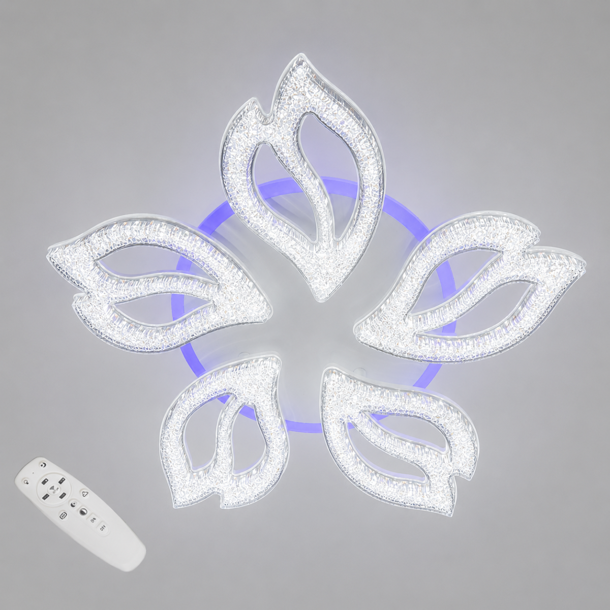 Стельова світлодіодна LED люстра до 18м² з пультом 80W колір Білий Aura Armonia (25100/5WH LED 3color dimmer)