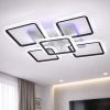 Потужна LED люстра  до 20 м²  для вітальні з пультом120W (A8060/4+1 Bk LED 3color)