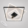 Дизайнерська квадратна Led люстра до 18м² з пультом кругла зі спатом (5535WH+BK dimmer)