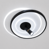 Дизайнерська Led люстра до 18м² з пультом кругла зі спадом (5531WH+BK dimmer)