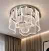 Дизайнерська Led люстра в срібному кольорі до 18м² (505081-4+3CH)