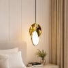 Дизайнерський LED підвіс в золотого у спальню Golden Aura Minimalist (8219S GD)